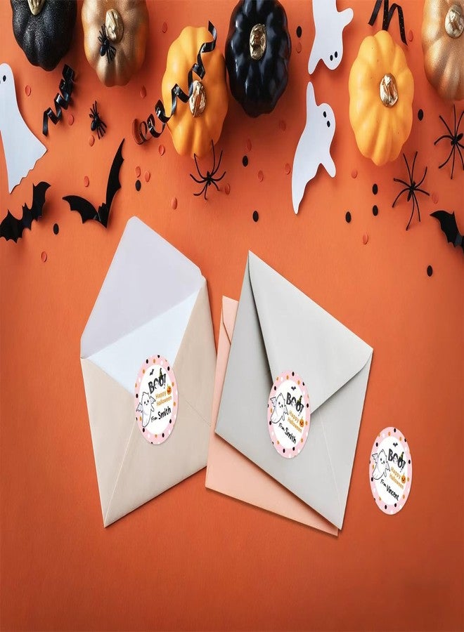 JUESMOS 60PCS Halloween Tags Gift Label Stickers from Name 2" Round Seal Label Sticker Halloween Gifts Tag Sticker for Envelope Seals Self Adhesive Spooky Ghost Pumpkin Sticker for Treat Goodie Bags - Image 4